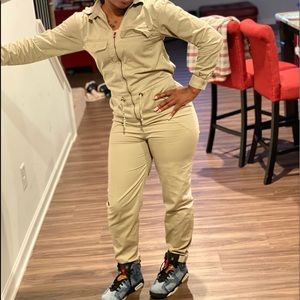 Khaki jumpsuit
